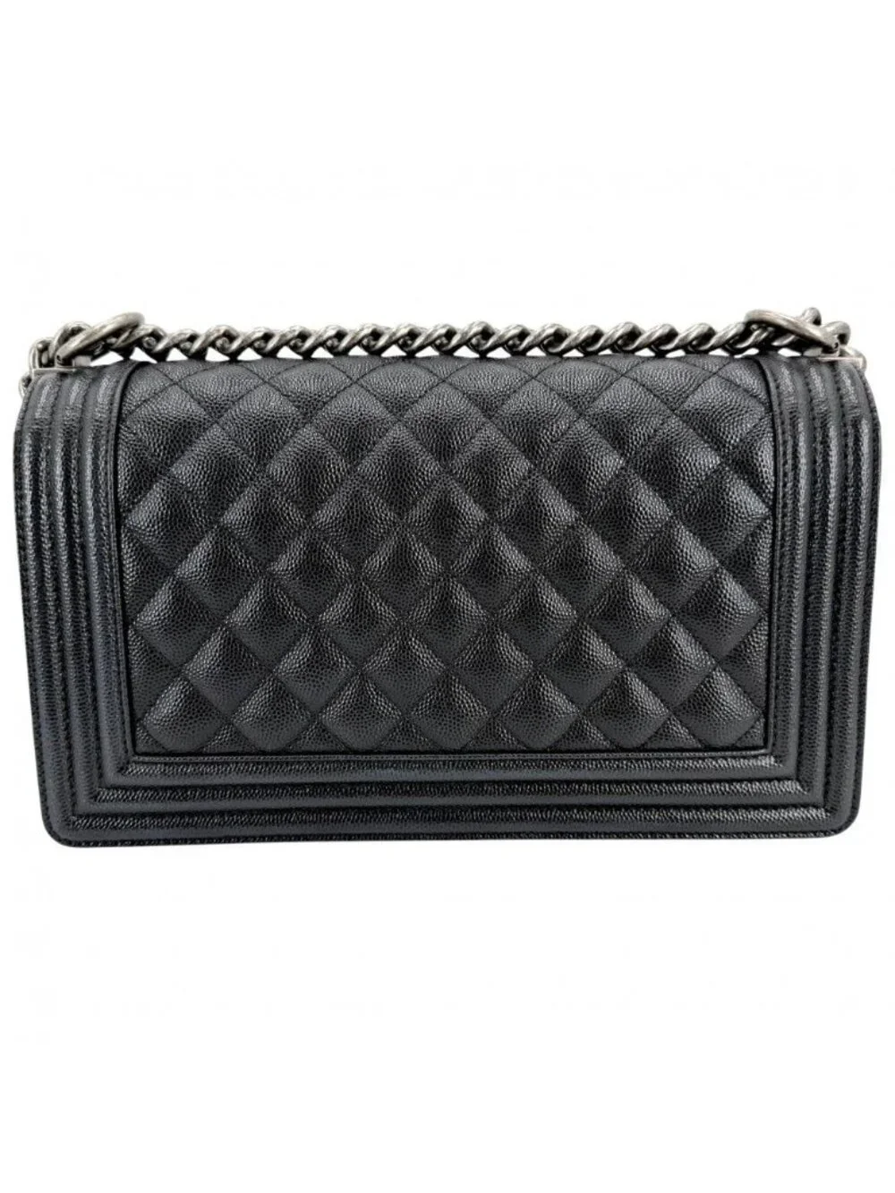 Chanel Shoulder Bag Quilted Boy CC Logo Crossbody Boy Caviar Leather Black